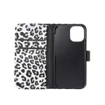 Custodia portafoglio in pelle leopardata per iPhone 12