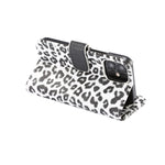 Custodia portafoglio in pelle leopardata per iPhone 12