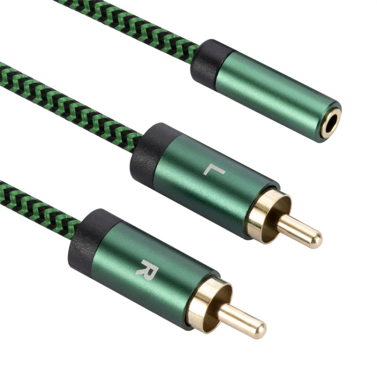 Connettore amplificatore cavo audio da 3,5 mm femmina a 2 RCA maschio, 0.5m, 1m, 2m, 3m