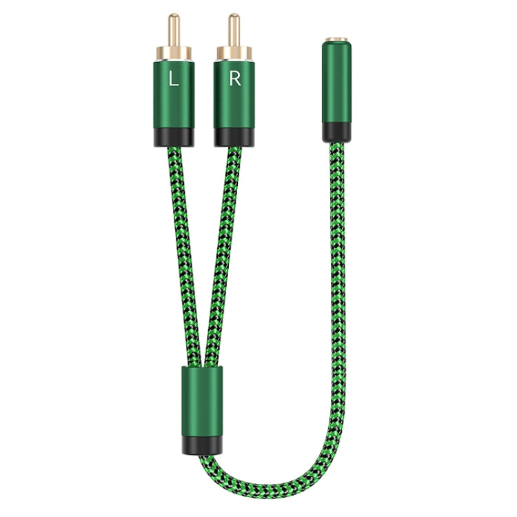 Connettore amplificatore cavo audio da 3,5 mm femmina a 2 RCA maschio, 0.5m, 1m, 2m, 3m