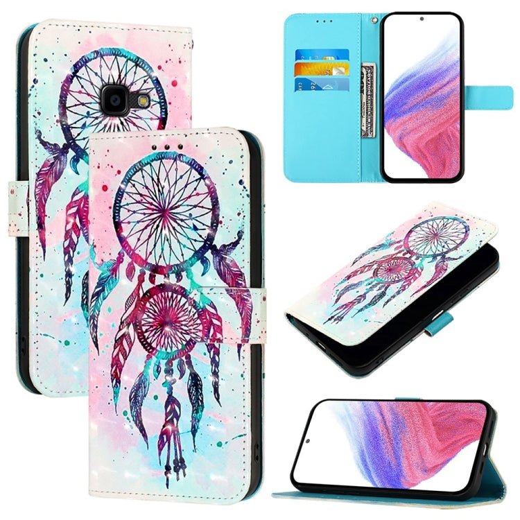 Custodia per telefono in pelle con flip orizzontale con pittura 3D, For Samsung Galaxy XCover7 Pro, For Samsung Galaxy Xcover6 Pro, For Samsung Galaxy Xcover 4s