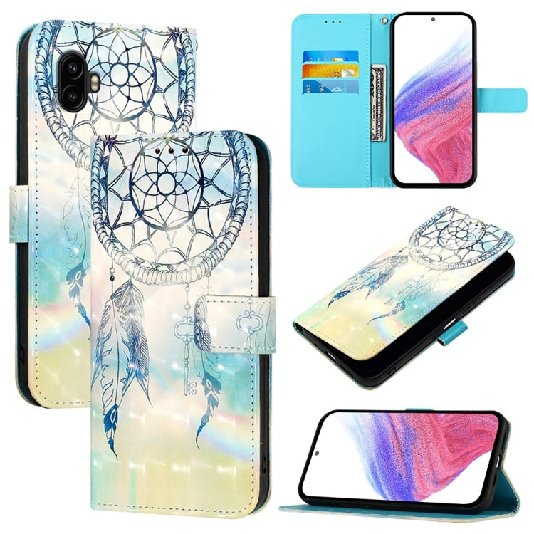 Custodia per telefono in pelle con flip orizzontale con pittura 3D, For Samsung Galaxy XCover7 Pro, For Samsung Galaxy Xcover6 Pro, For Samsung Galaxy Xcover 4s