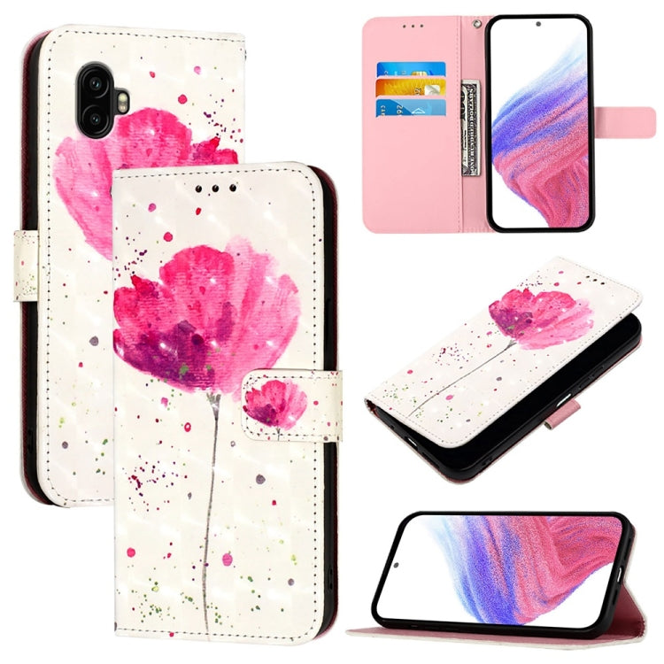 Custodia per telefono in pelle con flip orizzontale con pittura 3D, For Samsung Galaxy XCover7 Pro, For Samsung Galaxy Xcover6 Pro, For Samsung Galaxy Xcover 4s