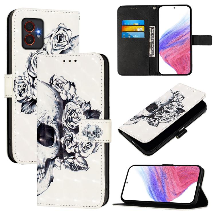 Custodia per telefono in pelle con flip orizzontale con pittura 3D, For Samsung Galaxy XCover7 Pro, For Samsung Galaxy Xcover6 Pro, For Samsung Galaxy Xcover 4s
