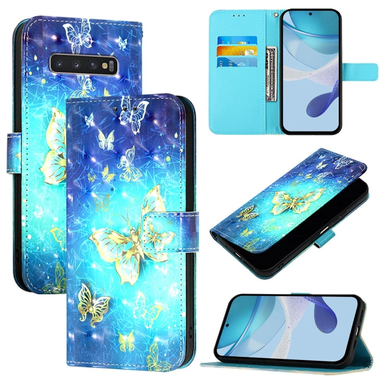 Custodia per telefono in pelle con flip orizzontale con pittura 3D, For Samsung Galaxy S24 FE 5G, For Samsung Galaxy S10e, For Samsung Galaxy S10+