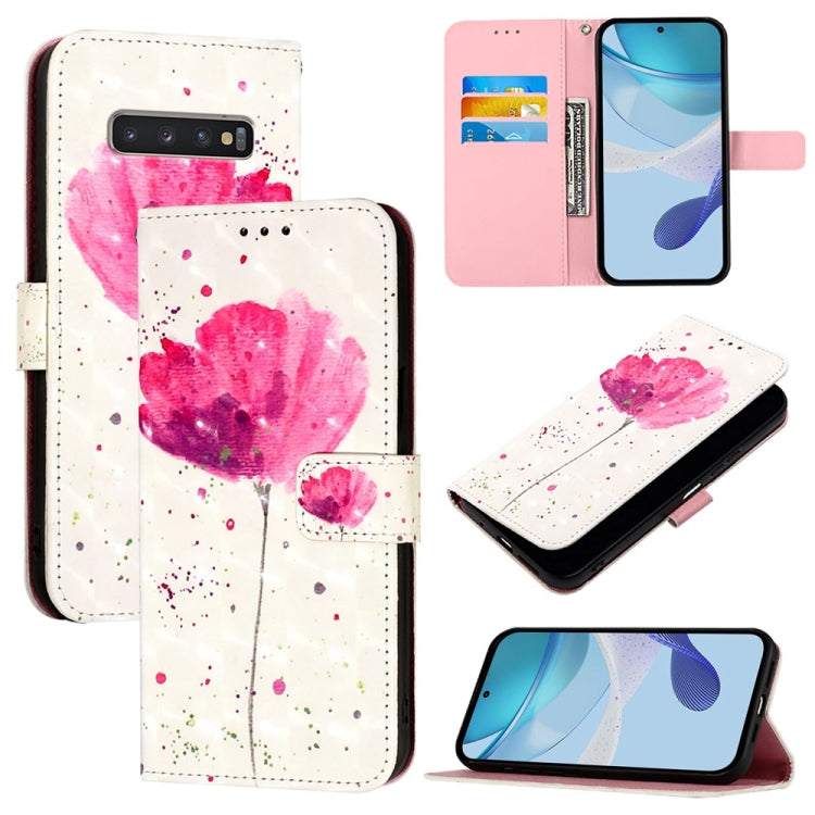 Custodia per telefono in pelle con flip orizzontale con pittura 3D, For Samsung Galaxy S24 FE 5G, For Samsung Galaxy S10e, For Samsung Galaxy S10+