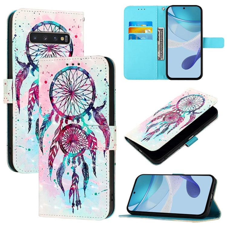 Custodia per telefono in pelle con flip orizzontale con pittura 3D, For Samsung Galaxy S24 FE 5G, For Samsung Galaxy S10e, For Samsung Galaxy S10+