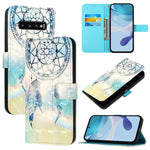 Custodia per telefono in pelle con flip orizzontale con pittura 3D, For Samsung Galaxy S10