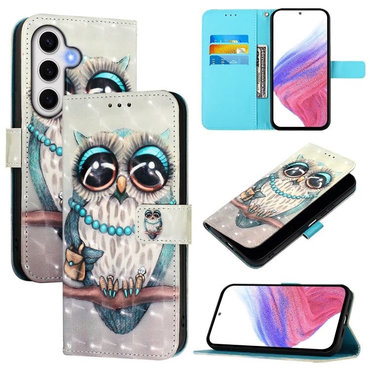 Custodia per telefono in pelle con flip orizzontale con pittura 3D, For Samsung Galaxy S24 FE 5G, For Samsung Galaxy S10e, For Samsung Galaxy S10+