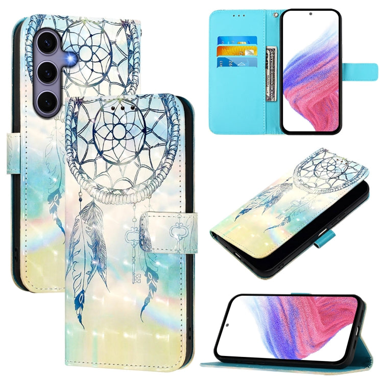 Custodia per telefono in pelle con flip orizzontale con pittura 3D, For Samsung Galaxy S25 5G, For Samsung Galaxy S25+ 5G, For Samsung Galaxy S25 Ultra 5G