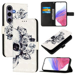 Custodia per telefono in pelle con flip orizzontale con pittura 3D, For Samsung Galaxy S25 5G, For Samsung Galaxy S25+ 5G, For Samsung Galaxy S25 Ultra 5G