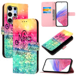 Custodia per telefono in pelle con flip orizzontale con pittura 3D, For Samsung Galaxy S25 5G, For Samsung Galaxy S25+ 5G, For Samsung Galaxy S25 Ultra 5G