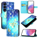 Custodia per telefono in pelle con flip orizzontale con pittura 3D, For Galaxy S26 FE 5G, For Samsung Galaxy S26+ 5G, For Samsung Galaxy S25 Edge 5G