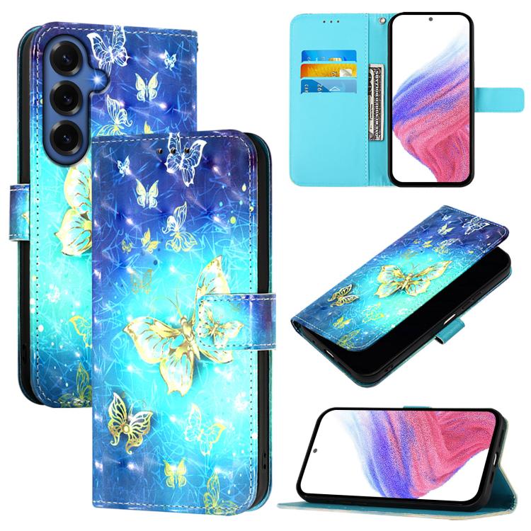 Custodia per telefono in pelle con flip orizzontale con pittura 3D, For Galaxy S26 FE 5G, For Samsung Galaxy S26+ 5G, For Samsung Galaxy S25 Edge 5G