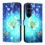 Custodia per telefono in pelle con flip orizzontale con pittura 3D, For Galaxy S26 FE 5G, For Samsung Galaxy S26+ 5G, For Samsung Galaxy S25 Edge 5G