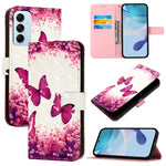 Custodia per telefono in pelle con flip orizzontale con pittura 3D, For Samsung Galaxy M54 5G Global / F54 5G, For Samsung Galaxy M14 5G Global, For Samsung Galaxy M53 5G