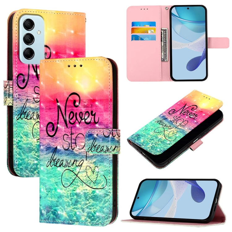 Custodia per telefono in pelle con flip orizzontale con pittura 3D, For Samsung Galaxy M54 5G Global / F54 5G, For Samsung Galaxy M14 5G Global, For Samsung Galaxy M53 5G