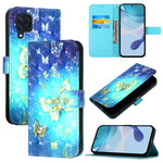 Custodia per telefono in pelle con flip orizzontale con pittura 3D, For Samsung Galaxy M33 5G Global, For Samsung Galaxy M52 5G, For Samsung Galaxy M32 4G Global / M22