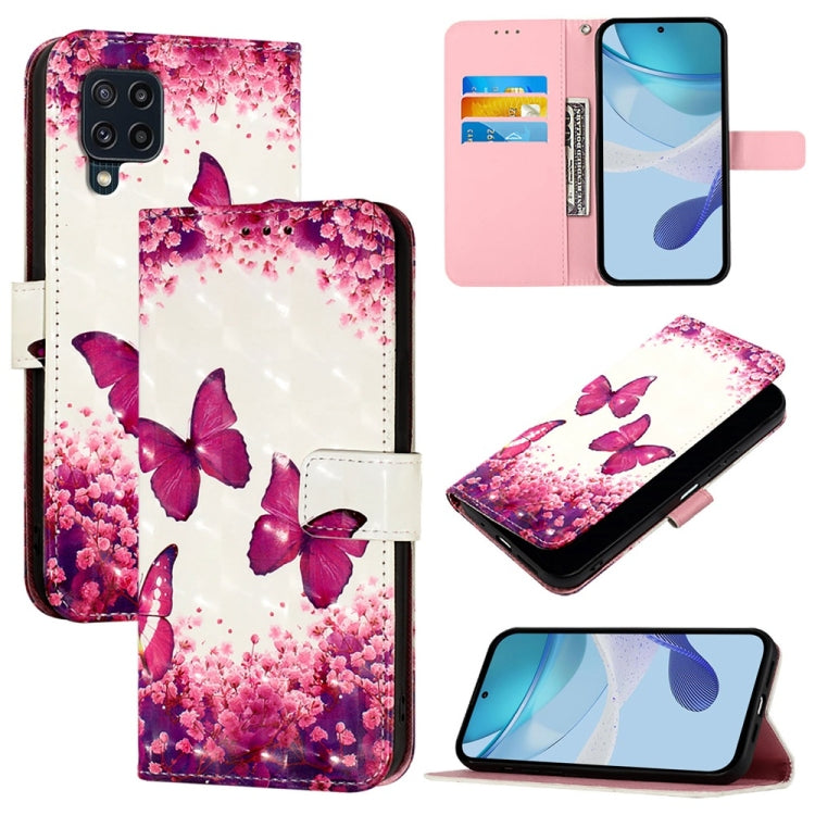 Custodia per telefono in pelle con flip orizzontale con pittura 3D, For Samsung Galaxy M33 5G Global, For Samsung Galaxy M52 5G, For Samsung Galaxy M32 4G Global / M22