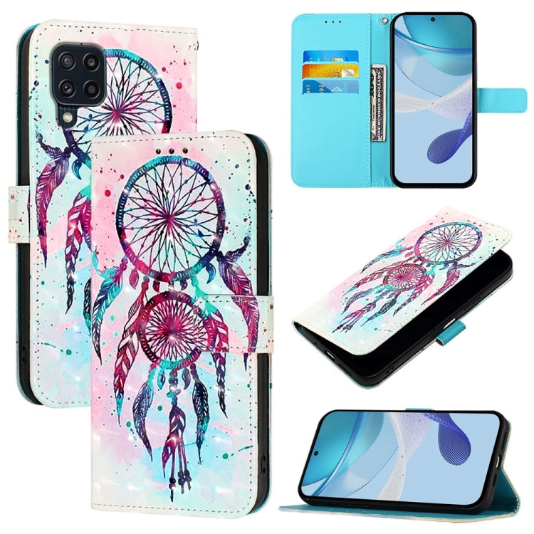 Custodia per telefono in pelle con flip orizzontale con pittura 3D, For Samsung Galaxy M33 5G Global, For Samsung Galaxy M52 5G, For Samsung Galaxy M32 4G Global / M22
