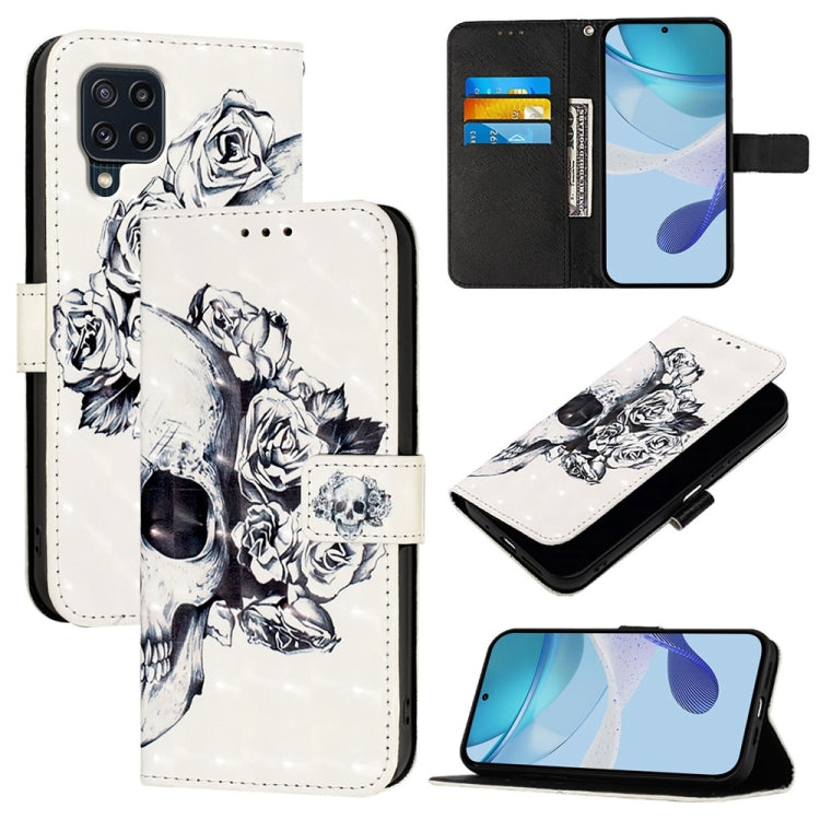 Custodia per telefono in pelle con flip orizzontale con pittura 3D, For Samsung Galaxy M33 5G Global, For Samsung Galaxy M52 5G, For Samsung Galaxy M32 4G Global / M22