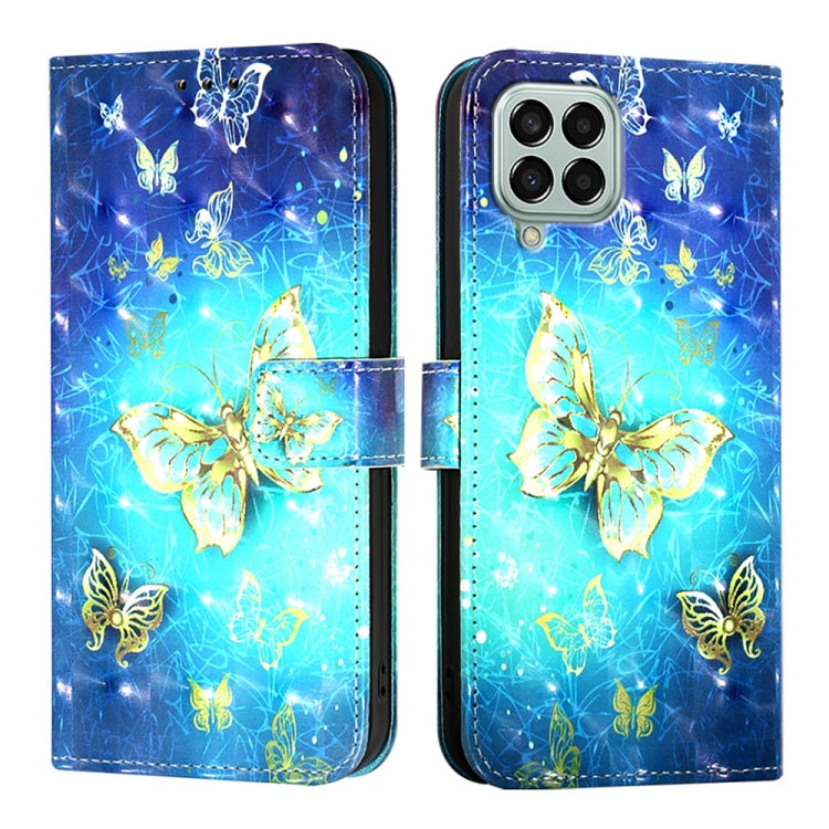 Custodia per telefono in pelle con flip orizzontale con pittura 3D, For Samsung Galaxy M33 5G Global, For Samsung Galaxy M52 5G, For Samsung Galaxy M32 4G Global / M22