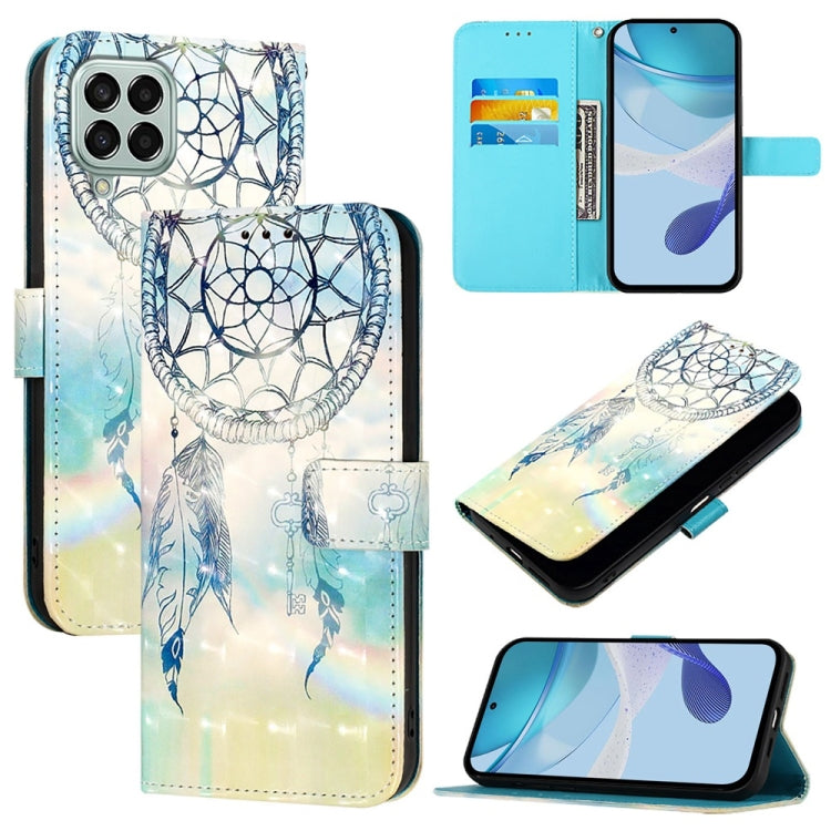 Custodia per telefono in pelle con flip orizzontale con pittura 3D, For Samsung Galaxy M33 5G Global, For Samsung Galaxy M52 5G, For Samsung Galaxy M32 4G Global / M22