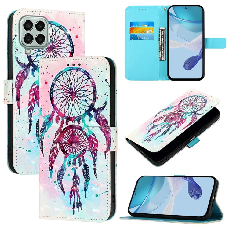 Custodia per telefono in pelle con flip orizzontale con pittura 3D, For Samsung Galaxy M33 5G Global, For Samsung Galaxy M52 5G, For Samsung Galaxy M32 4G Global / M22