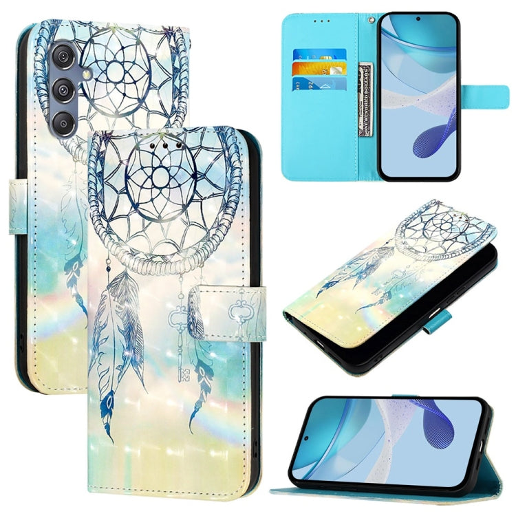Custodia per telefono in pelle con flip orizzontale con pittura 3D, For Samsung Galaxy M56 5G, For Samsung Galaxy M35, For Samsung Galaxy M34 5G / F34 5G