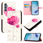 Custodia per telefono in pelle con flip orizzontale con pittura 3D, For Samsung Galaxy M56 5G, For Samsung Galaxy M35, For Samsung Galaxy M34 5G / F34 5G