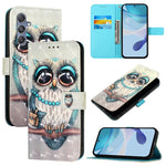 Custodia per telefono in pelle con flip orizzontale con pittura 3D, For Samsung Galaxy M56 5G, For Samsung Galaxy M35, For Samsung Galaxy M34 5G / F34 5G