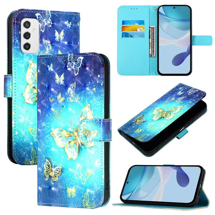 Custodia per telefono in pelle con flip orizzontale con pittura 3D, For Samsung Galaxy M33 5G Global, For Samsung Galaxy M52 5G, For Samsung Galaxy M32 4G Global / M22