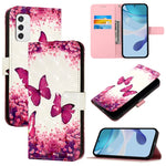 Custodia per telefono in pelle con flip orizzontale con pittura 3D, For Samsung Galaxy M33 5G Global, For Samsung Galaxy M52 5G, For Samsung Galaxy M32 4G Global / M22