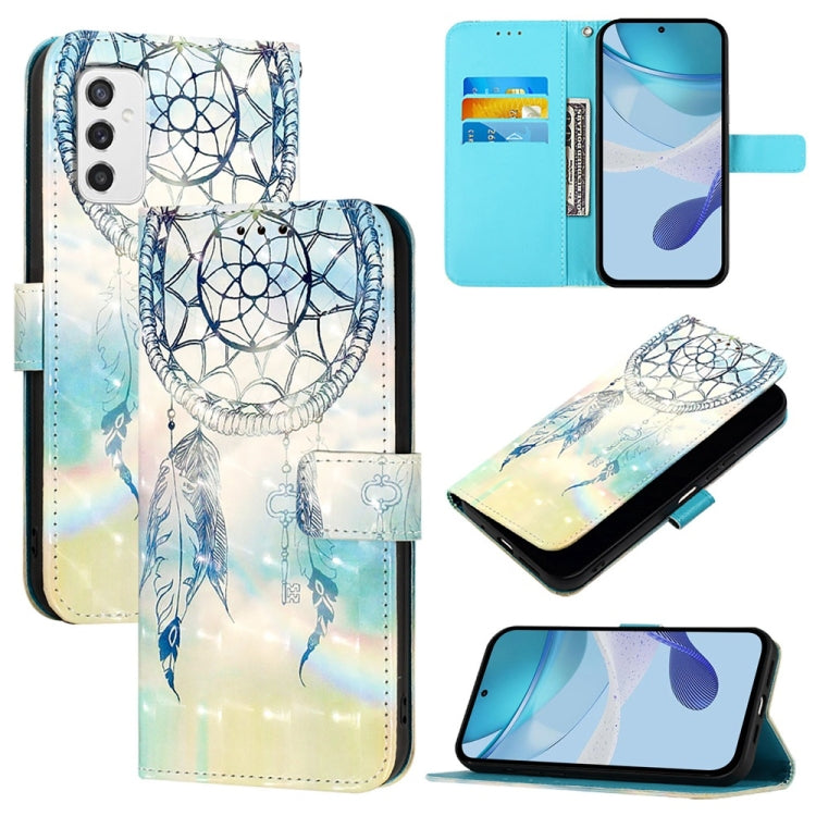 Custodia per telefono in pelle con flip orizzontale con pittura 3D, For Samsung Galaxy M33 5G Global, For Samsung Galaxy M52 5G, For Samsung Galaxy M32 4G Global / M22