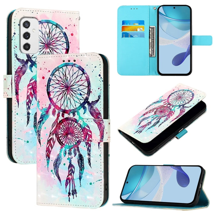 Custodia per telefono in pelle con flip orizzontale con pittura 3D, For Samsung Galaxy M33 5G Global, For Samsung Galaxy M52 5G, For Samsung Galaxy M32 4G Global / M22