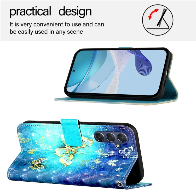 Custodia per telefono in pelle con flip orizzontale con pittura 3D, For Samsung Galaxy M54 5G Global / F54 5G, For Samsung Galaxy M14 5G Global, For Samsung Galaxy M53 5G
