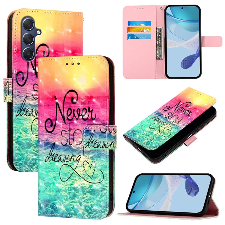 Custodia per telefono in pelle con flip orizzontale con pittura 3D, For Samsung Galaxy M54 5G Global / F54 5G, For Samsung Galaxy M14 5G Global, For Samsung Galaxy M53 5G