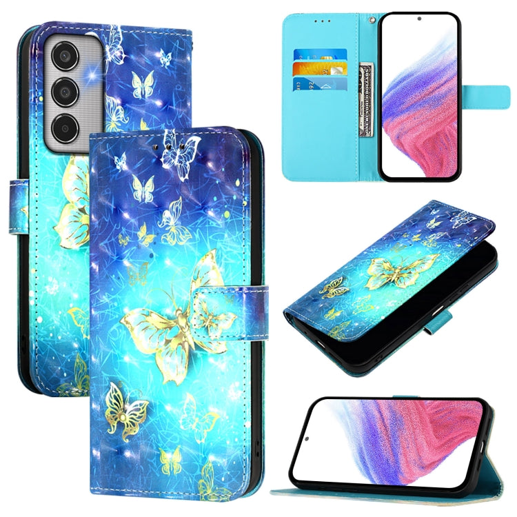 Custodia per telefono in pelle con flip orizzontale con pittura 3D, For Samsung Galaxy M56 5G, For Samsung Galaxy M35, For Samsung Galaxy M34 5G / F34 5G