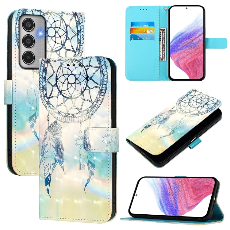 Custodia per telefono in pelle con flip orizzontale con pittura 3D, For Samsung Galaxy M56 5G, For Samsung Galaxy M35, For Samsung Galaxy M34 5G / F34 5G