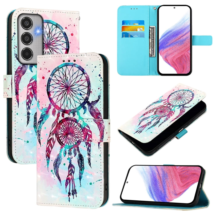 Custodia per telefono in pelle con flip orizzontale con pittura 3D, For Samsung Galaxy M56 5G, For Samsung Galaxy M35, For Samsung Galaxy M34 5G / F34 5G
