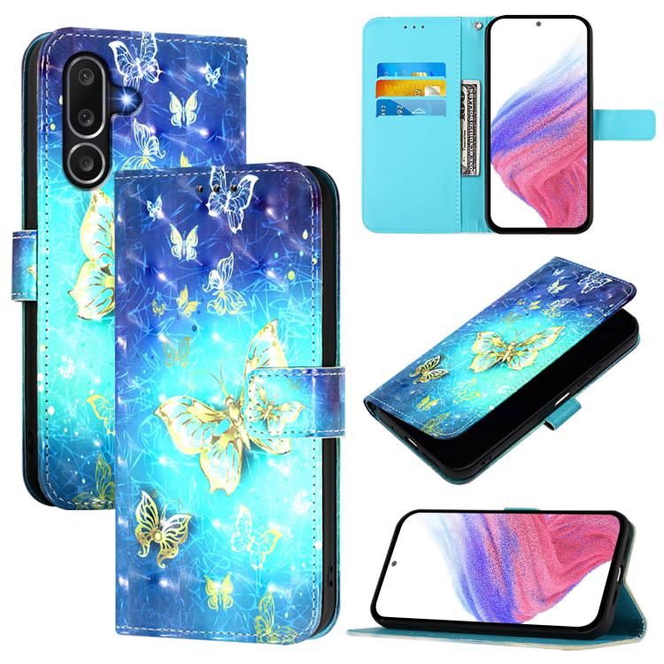 Custodia per telefono in pelle con flip orizzontale con pittura 3D, For Samsung Galaxy M56 5G, For Samsung Galaxy M35, For Samsung Galaxy M34 5G / F34 5G