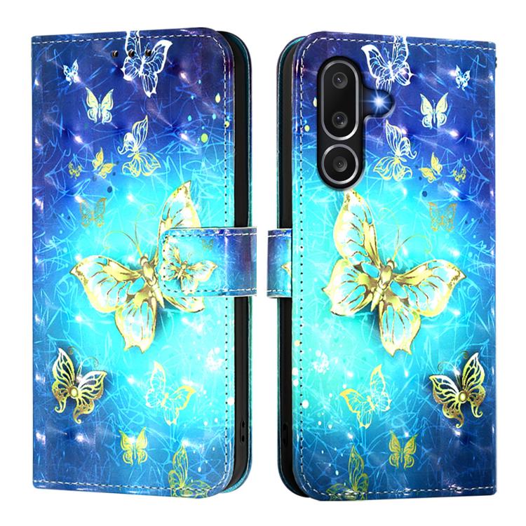 Custodia per telefono in pelle con flip orizzontale con pittura 3D, For Samsung Galaxy M56 5G, For Samsung Galaxy M35, For Samsung Galaxy M34 5G / F34 5G