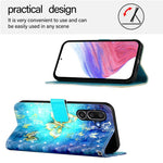 Custodia per telefono in pelle con flip orizzontale con pittura 3D, For Samsung Galaxy M56 5G, For Samsung Galaxy M35, For Samsung Galaxy M34 5G / F34 5G