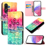 Custodia per telefono in pelle con flip orizzontale con pittura 3D, For Samsung Galaxy M56 5G, For Samsung Galaxy M35, For Samsung Galaxy M34 5G / F34 5G