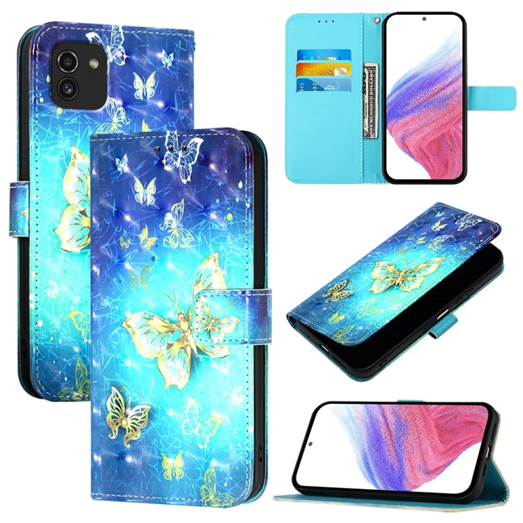Custodia per telefono in pelle con vibrazione orizzontale con pittura 3D, For Samsung Galaxy A03 164mm, For Samsung Galaxy A03 166mm, For Samsung Galaxy A22 4G