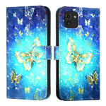 Custodia per telefono in pelle con vibrazione orizzontale con pittura 3D, For Samsung Galaxy A03 164mm, For Samsung Galaxy A03 166mm, For Samsung Galaxy A22 4G