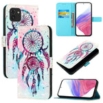 Custodia per telefono in pelle con vibrazione orizzontale con pittura 3D, For Samsung Galaxy A03 164mm, For Samsung Galaxy A03 166mm, For Samsung Galaxy A22 4G