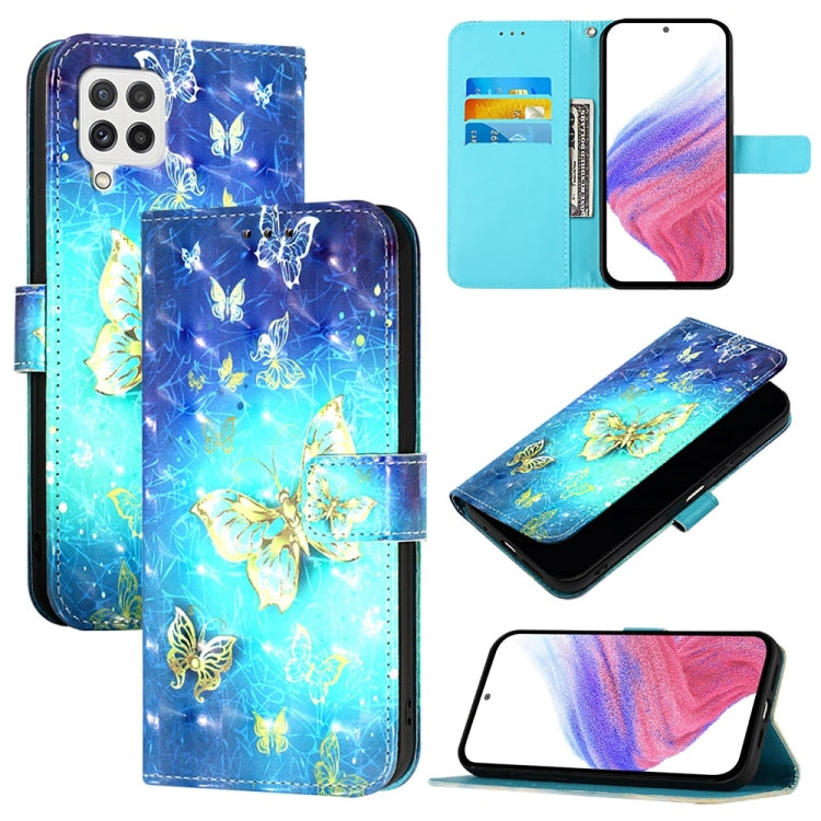 Custodia per telefono in pelle con vibrazione orizzontale con pittura 3D, For Samsung Galaxy A03 164mm, For Samsung Galaxy A03 166mm, For Samsung Galaxy A22 4G