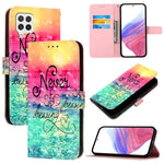 Custodia per telefono in pelle con vibrazione orizzontale con pittura 3D, For Samsung Galaxy A03 164mm, For Samsung Galaxy A03 166mm, For Samsung Galaxy A22 4G