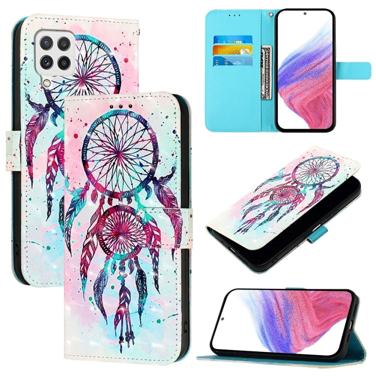 Custodia per telefono in pelle con vibrazione orizzontale con pittura 3D, For Samsung Galaxy A03 164mm, For Samsung Galaxy A03 166mm, For Samsung Galaxy A22 4G